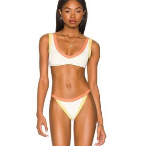 L*SPACE / revolve Vacay Bikini Top and Bottom in Cream, Lemon Drop & Tangy